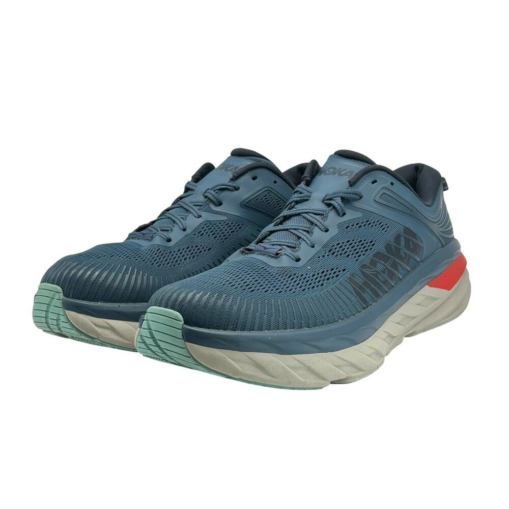 Hoka One One Bondi 7 Mens Size 12.5 Sneakers Gym Running Training Activewear - Picture 8 of 13